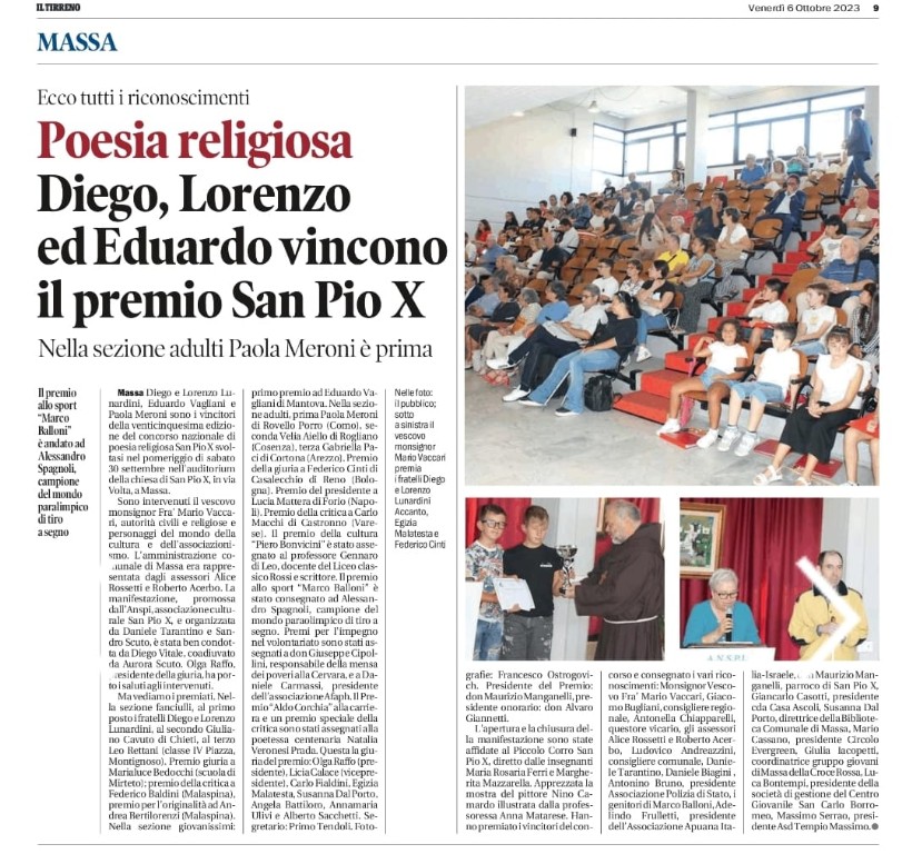 Premio Poesia San Pio X 2023